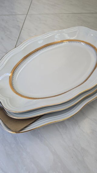Vajilla Bidasoa Vintage Blanca/Dorada (52 piezas)