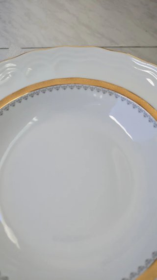Vajilla Bidasoa Vintage Blanca/Dorada (52 piezas)