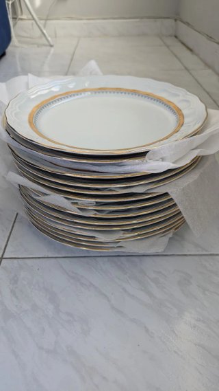 Vajilla Bidasoa Vintage Blanca/Dorada (52 piezas)
