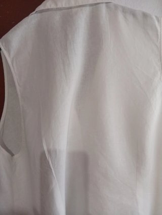 Blusa sin mangas H&M Blanca Talla L