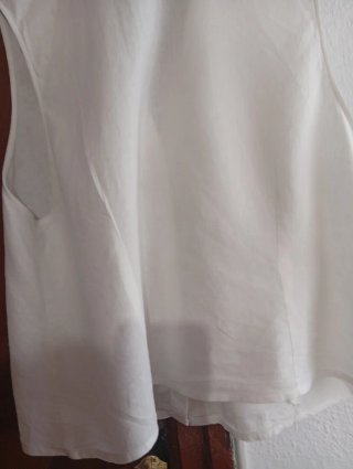 Blusa sin mangas H&M Blanca Talla L