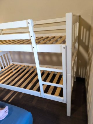 Literas de madera maciza blancas