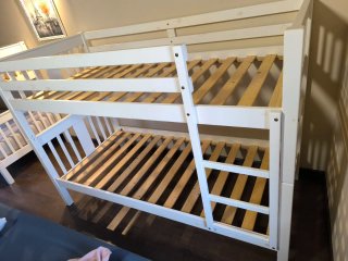 Literas de madera maciza blancas