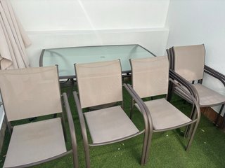 Conjunto Mesa y 6 Sillas Jardín
