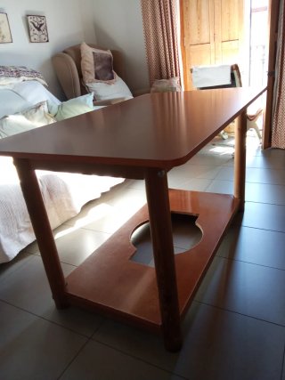 Mesa camilla rectangular desmontable de madera