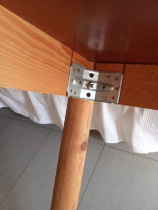 Mesa camilla rectangular desmontable de madera