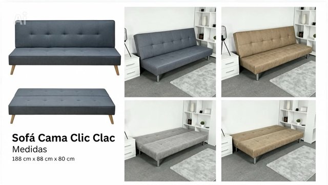 Sofá Cama Clic Clac Gris/Marrón