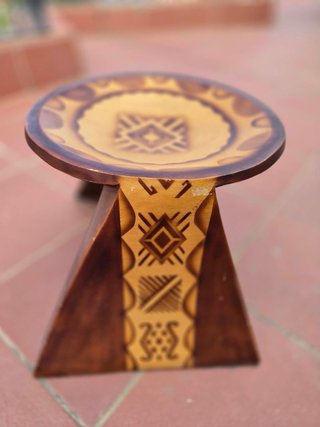 Taburete Colombiano Madera Exótica