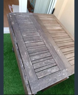 Conjunto Mesa y Sillas Jardín Madera