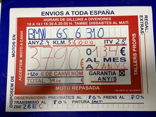 BMW G310GS Negra y Blanca
