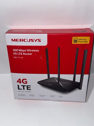 Router 4G LTE MERCUSYS 300 Mbps Inalámbrico Negro
