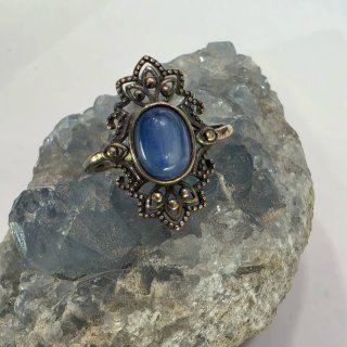 Anillo Plata 925 Cuarzo Azul