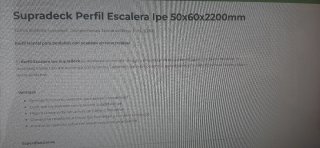 8 Perfiles Peldaño Escalera Composite SUPRADECK