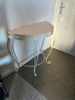 Consola de hierro forjado beige