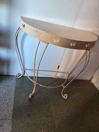 Consola de hierro forjado beige