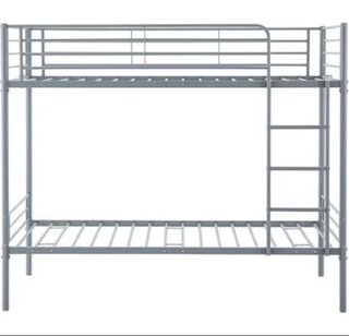Litera svärta ikea metálica gris con 2 colchones