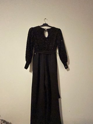 Mono negro lentejuelas fiesta