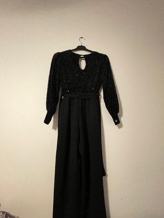 Mono negro lentejuelas fiesta