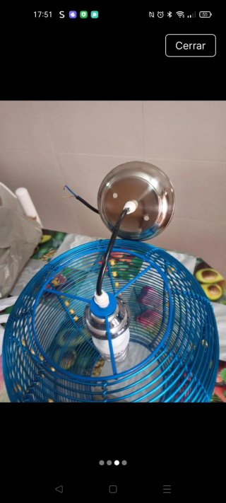 Lampara azul de acero inoxidable
