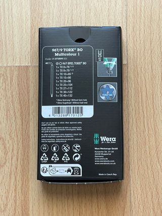 Juego Llaves Wera 967/9 TX BO TORX 9 piezas Nuevo