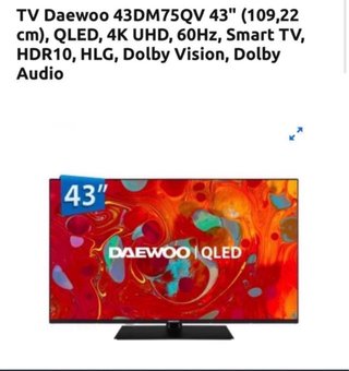 Televisor Daewoo 43” 4K UHD QLED