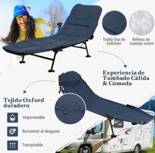 Cama de Camping Plegable con Colchón
