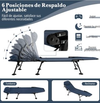 Cama de Camping Plegable con Colchón