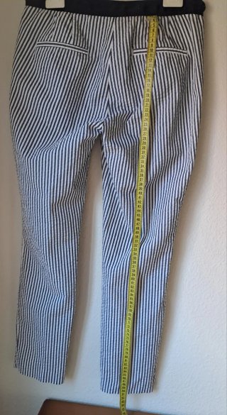 Pantalón rayas Zara azul y blanco