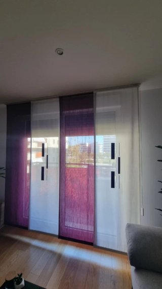 Paneles Japoneses Morado y Blanco