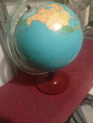 Globo terráqueo educativo.vintage