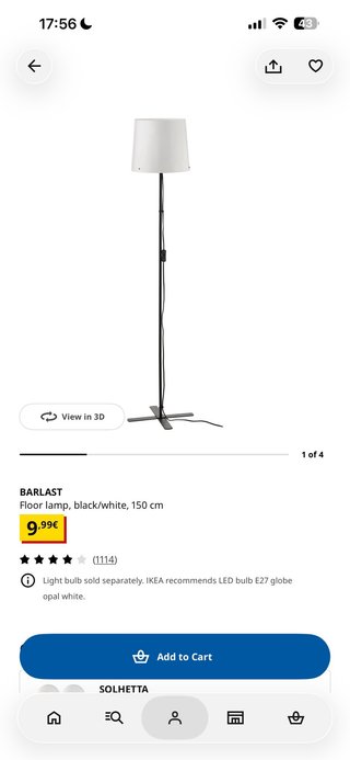 Lámpara de pie IKEA