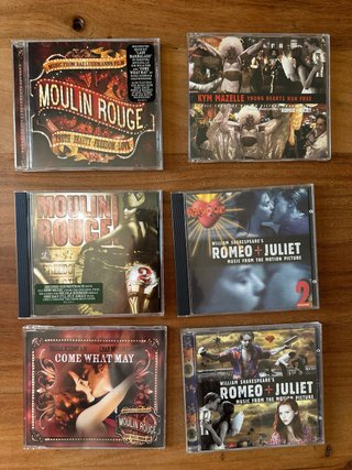 Lote 6 CDs Moulin Rouge y Romeo y Julieta