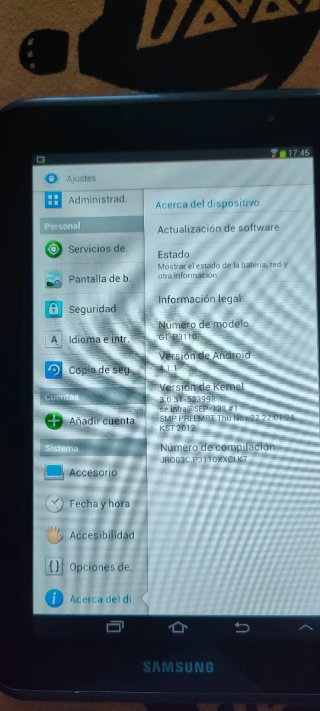 Tablet Samsung Negra