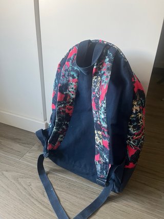 Mochila Roxy Floral Azul y Rosa