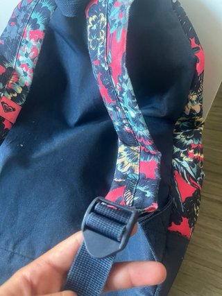 Mochila Roxy Floral Azul y Rosa