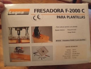 Fresadora para carpintería y bricolaje