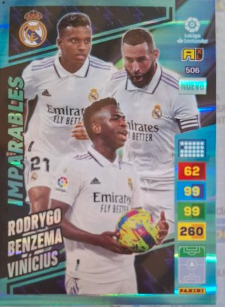 Cromo Futbol Adrenalyn Rodrygo Benzema Vinicius