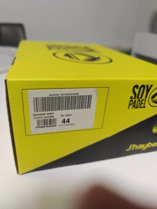 Zapatillas pádel Jhayber grises y verde flúor 44