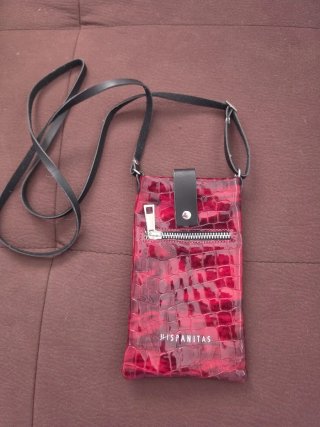 Bolso bandolera Hispanitas piel roja
