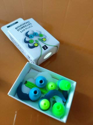 Tapones Oído Decathlon Azul y Verde