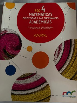 Matematicas OEA ESO4, 3 libros Uni 1-12