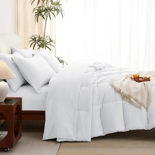 4 piezas de cama 150 tamaño queen , color blanco