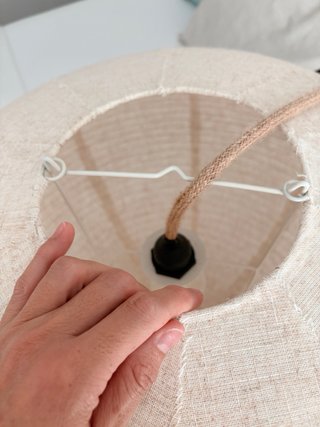 Lámpara de techo Zara Home tela lino esférica