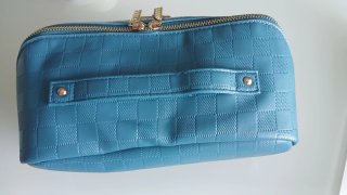 Beauty case petrolio VERDE con cerniera