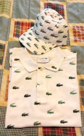 Conjunto Polo y Gorra Lacoste Cocodrilos