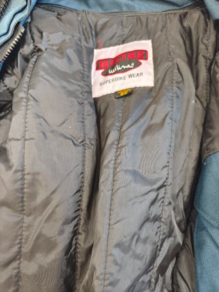 Chaqueta moto azul marca Rider