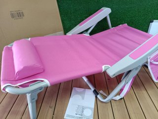 Costway Silla de playa plegable con bolsillo