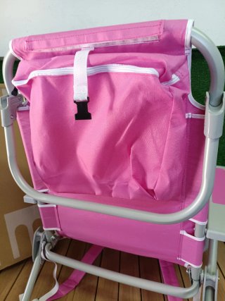 Costway Silla de playa plegable con bolsillo