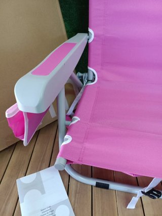 Costway Silla de playa plegable con bolsillo