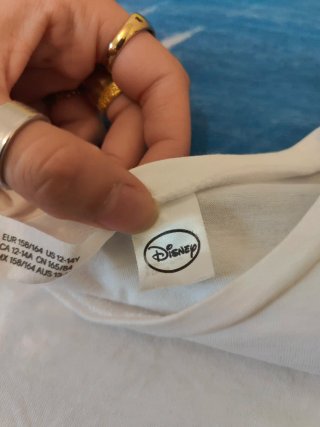T-shirt bianca per bambina con stampa di topolino